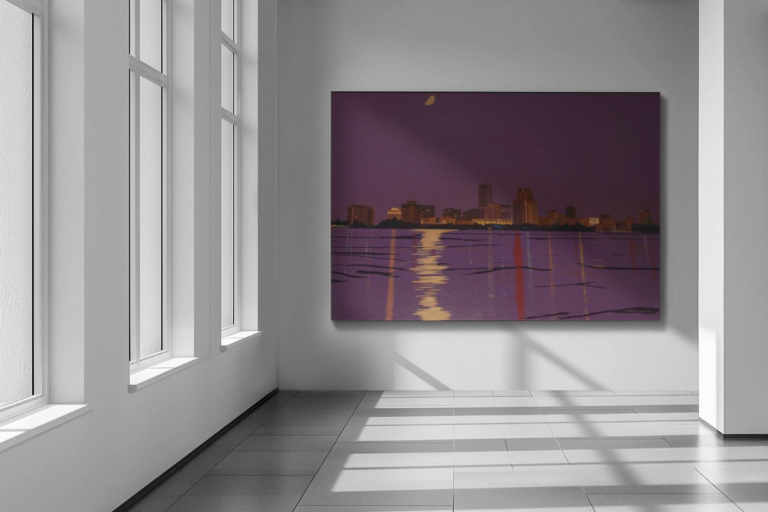 New Orleans Acrylic Painting 7 ft by 5 ft Hitchcock Art LLC